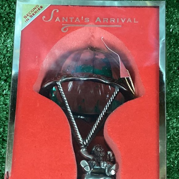 LENOX Kirk Stieff Santa's Arrival Pewter Christmas Ornament - Picture 10 of 11